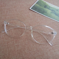 韩国配近视镜片TR复古圆框时尚透明眼镜框架超轻超韧TR90男款女款