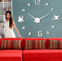 欧式简约超大尺寸客厅时尚艺术镜面挂钟DIY个性时钟创意钟表包邮