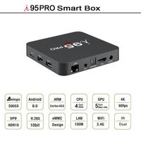 I95英文四核S905X TV box安卓机顶盒2G+16G 4K 超高清网络播放器