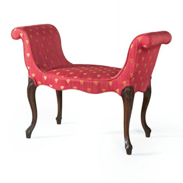 乔治三世桃花芯木窗凳 床尾椅子 欧洲西洋古董收藏品