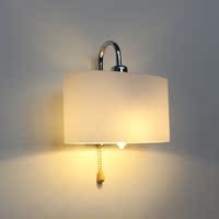 包邮现代简约高档铁艺创意玻璃led壁灯 卧室床头书房过道室内灯具