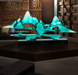 透明假山仿琉璃抽象雕塑摆件酒店客厅桌面玄关艺术品家居软装饰品