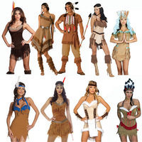 万圣节cosplay印第安土著人扮演派对舞会服饰原始野人女酋长服装