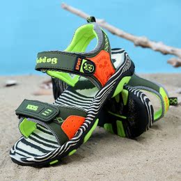 巴布豆童鞋男童凉鞋实体款 套脚2016夏季新款儿童沙滩鞋露趾防滑