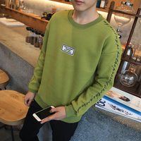男士秋季圆领套头长袖卫衣青少年学生韩版棒球衣服男装外套潮Y24