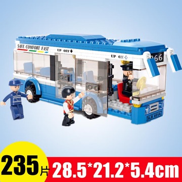 兼容乐高积木益智拼装巴士公交车男组装积木玩具城市系列汽车仿真