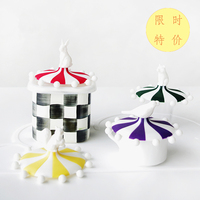 出口日本Francfranc马戏团动物卡通硅胶保温杯 马克杯盖
