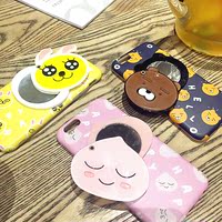 kakao手机壳苹果6plus女款iphone6s硅胶软个性创意带镜子超萌韩版
