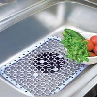 日本进口厨房沥水网 水槽沥水篮 清洗过滤网 果蔬防漏垫厨房工具