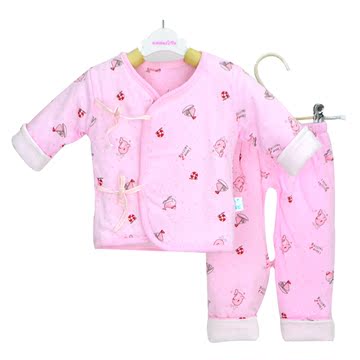 特价秋季0-3个月婴儿薄棉衣夹棉衣服新生儿套装纯棉秋季宝宝套装