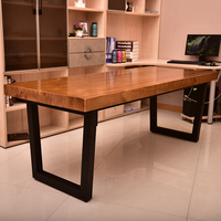 loft简约现代复古铁艺实木电脑桌餐桌办公桌会议桌书桌长桌子台式