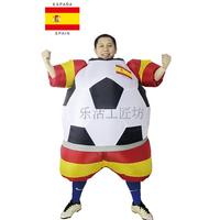 德国意大利西班牙巴西联合会杯足球充气服人偶加油表演服饰道具