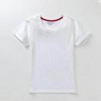 女士圆领纯色纯棉T恤 时尚印花班服定制来图定制免费设计夏季短袖