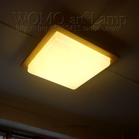 沃盟现代简约客厅长方形灯卧室灯具北欧餐厅LED灯中式实木吸顶灯
