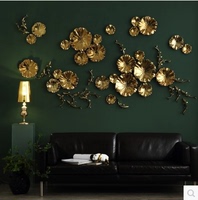 中式电视沙发背景墙装饰挂件 荷叶荷花群鱼锦鲤 创意墙壁挂饰品