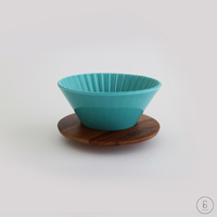 日本产ORIGAMI 折纸陶瓷滤杯滴漏式手冲單品咖啡过滤杯M 土耳其蓝