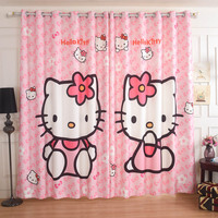HELLOKITTY猫凯蒂猫KT猫可爱儿童房女孩粉色私人订制窗帘