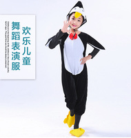 六一万圣节新款中性儿童动物表演小企鹅卡通服幼儿园男女童演出服