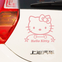 汽车贴纸 可爱贴花 kitty车贴卡通猫 hellokitty 划痕 个性反光
