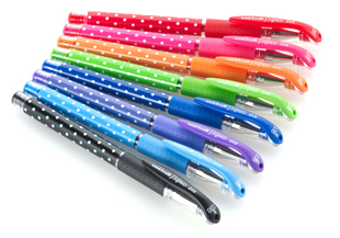 正品 日本UNI三菱 UM-151波点款 中性笔 水笔 签字笔 0.38mm笔