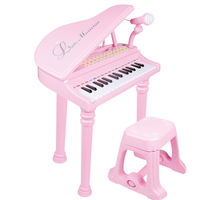 宝丽儿童钢琴电子琴带麦克风多功能音乐早教益智女孩玩具3-6岁