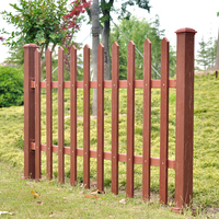 PVC塑钢加厚实心护栏围墙园艺草坪护栏栅栏围栏庭院墙木纹围栏