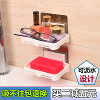 创意吸盘浴室香皂架无痕贴可沥水肥皂架肥皂盒卫生间香皂盒壁挂式