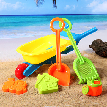 沙滩玩具车大号挖沙工具独轮车套装儿童工程车铲子宝宝戏水手推车