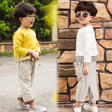 童装男童秋装运动套装2016新款潮1-5周岁3宝宝短袖韩版时尚两件套