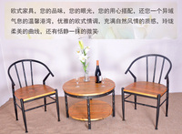 宜家茶几三件套休闲户外庭院家具组合简约现代阳台咖啡厅实木桌椅