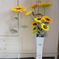 仿真黄色向日葵花室内客厅商场落地摆放装饰花太阳花假花