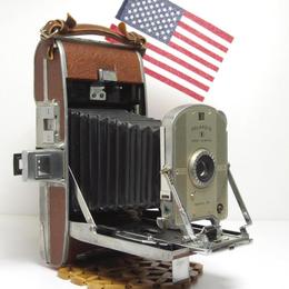 古董风琴老相机拍立得皮腔折叠相机宝丽来Polaroid 95老物件收藏