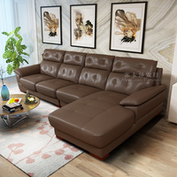 现代真皮沙发头层牛皮 客厅大小户型转角中厚皮艺沙发组合 S603