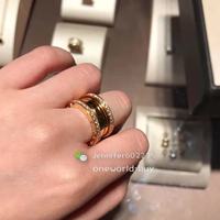 英国正品代购 宝格丽 慈善款镶钻玫瑰金戒指指环AN856293