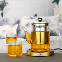 玻璃煮茶壶 耐热玻璃茶具泡茶壶 不锈钢过滤花茶壶 直烧壶包邮