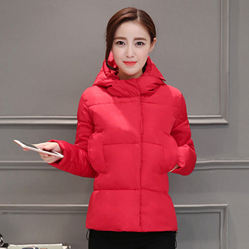 短款2016年冬季新款时尚韩版修身显瘦连帽羽绒棉服女装学生OL外套