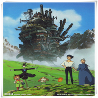 定制成人500片木质拼图1000片日本卡通动漫哈尔的移动城堡宫崎骏