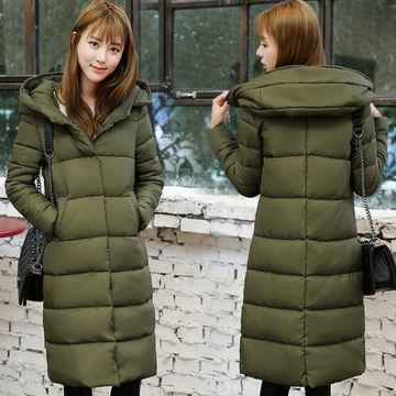 棉衣女中长款韩版2016冬装新款加厚面包服修身显瘦羽绒棉服外套潮