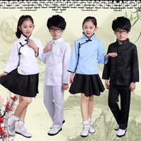 男女童中山装民国青年服五四青年中小学生合唱儿童舞台演出服