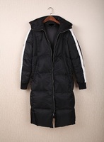 男装冬季白鸭绒加厚黑色长款羽绒服保暖时尚连帽外套BWAC64115