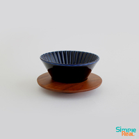 日本产ORIGAMI 折纸陶瓷滤杯滴漏式手冲單品咖啡过滤杯S号 湛蓝色
