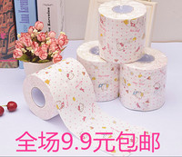 9.9元包邮彩色可爱卡通印花卫生纸巾 家用厕纸 卷纸