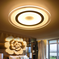 led吸顶灯 客厅灯现代简约创意大气餐厅温馨圆形主卧室灯超薄灯具