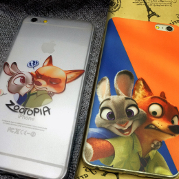 疯狂动物城朱迪 卡通苹果6 iphone6splus手机保护软硅胶壳透明女