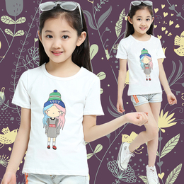 女童2016夏装新款体恤衫中大童卡通女孩上衣儿童韩版短袖纯棉T恤