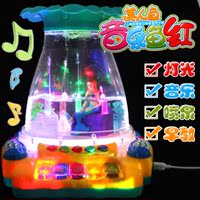 儿童玩具喷泉电子琴美人鱼音乐鱼缸多功能喷水琴宝宝早教机 包邮