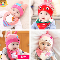 纯棉婴儿帽子3-6-12个月女宝宝1岁新生儿胎帽秋冬女童婴幼儿0夏男