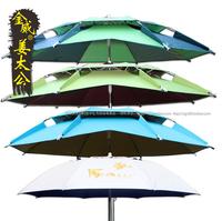新款折叠钓鱼伞2.2米万向防雨-防晒双层加固开口超短超轻特价包邮