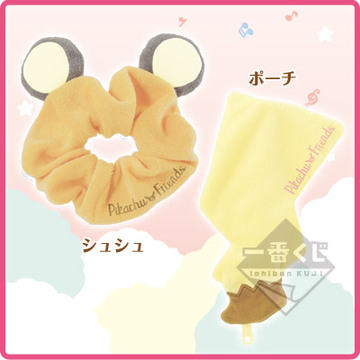 日本正品一番赏 E赏 皮卡丘零钱包 咚咚鼠发圈 口袋妖怪神奇宝贝
