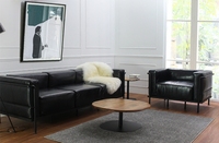 简约现代客厅办公室单人真皮的sofa沙发椅子组合美式乡村休闲沙发